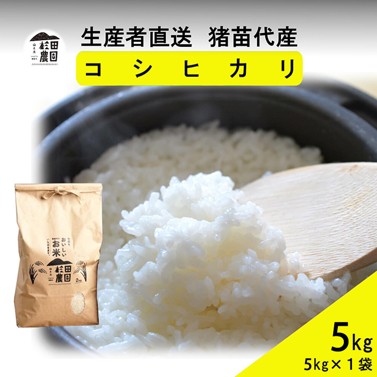 【令和7年度産 新米予約】 米 コシヒカリ 5kg 白米 精米 ※2025年11月下旬頃より順次発送予定 ※沖縄・離島への配送不可福島県猪苗代町19000米・パン白米