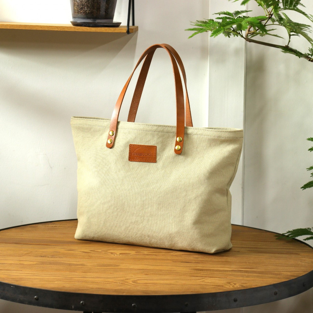 帆布トートバッグ【ベージュ】和歌山県有田川町29500衣類・装飾品・工芸品鞄・バッグ