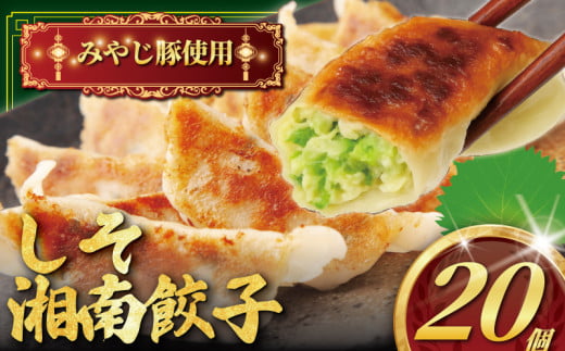 ぎょうざ 20個 ブランド豚 100% みやじ豚 湘南餃子 しそ 紫蘇 しそ餃子 冷凍餃子 餃子 餡 ギョウザ ギョーザ ぎょーざ 焼き餃子 冷凍餃子 冷凍ギョウザ 水餃子 gyouza おつまみ おかず お惣菜 お