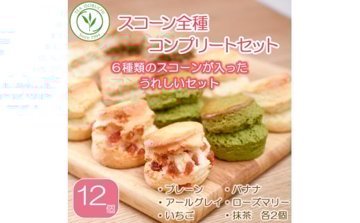 スコーン 6種 × 2個 12個 セット 焼き菓子 お菓子 焼菓子 おやつ 洋菓子 デザート スイーツ プレーン アールグレイ いちご 苺 バナナ ローズマリー チーズ 抹茶 人気 バター コク 風味 すこー