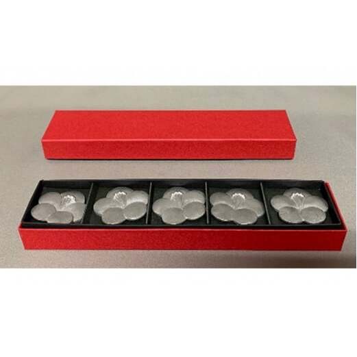 【高岡銅器】錫製箸置き 梅 5個組 民芸品 工芸品 伝統技術 雑貨  FAD-0663富山県高岡市24000衣類・装飾品・工芸品その他 装飾品・工芸品
