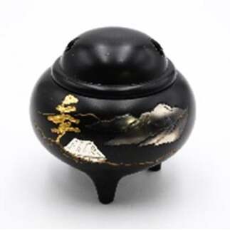 【高岡銅器】彫金香炉 松に山水 民芸品 工芸品 雑貨 日用品 不老長寿 象徴 伝統工芸士 桐箱入り  FAD-0943富山県高岡市125000衣類・装飾品・工芸品その他 装飾品・工芸品