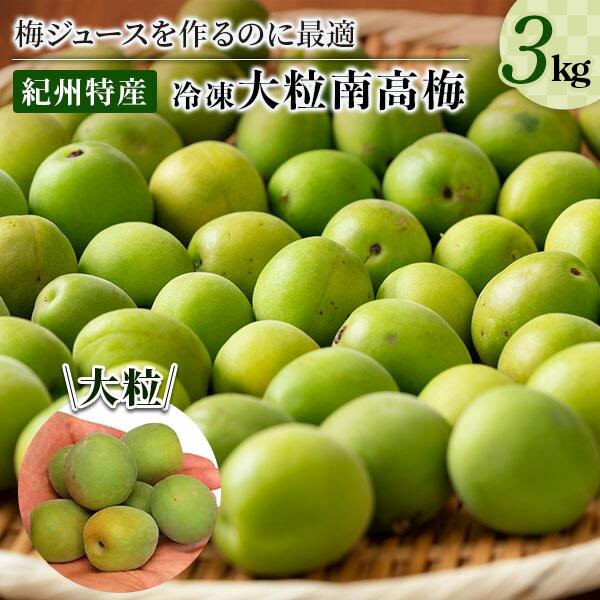 【数量限定】梅ジュースに最適!紀州特産 冷凍南高梅 3kg和歌山県那智勝浦町10000鍋セット・総菜・加工食品その他 鍋セット・総菜・加工食品