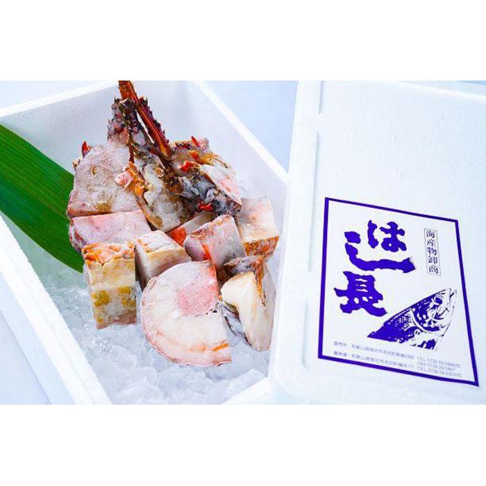 冷凍伊勢海老カット約1kg(サイズ不揃い)和歌山県那智勝浦町26000魚介・海産物エビ