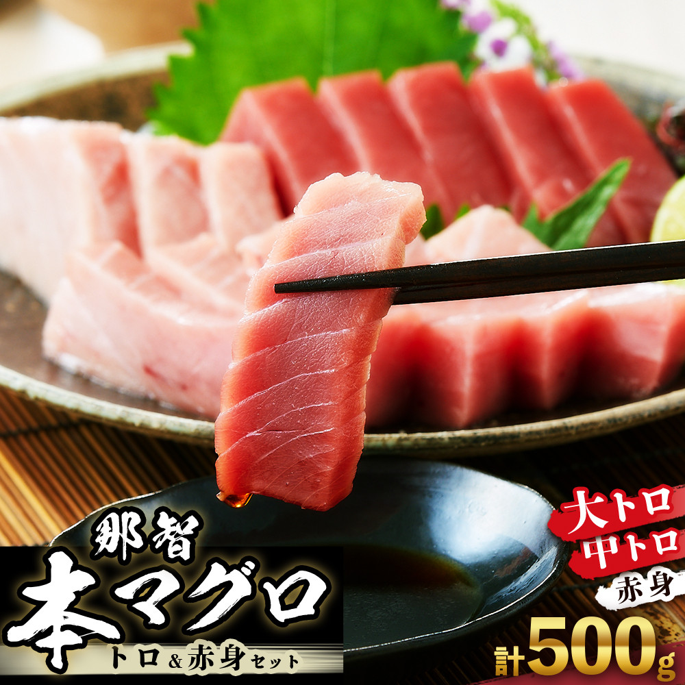 本マグロ トロ+赤身セット 500g | 【年末年始お届け可能】大トロ 中トロ 鮪 刺身 寿司 お正月和歌山県那智勝浦町25000魚介・海産物鮮魚
