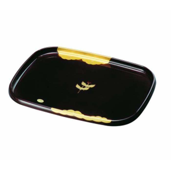 長手盆 PC 42cm 溜 金雲昇鶴【YG10】和歌山県那智勝浦町21000雑貨・日用品食器・グラス