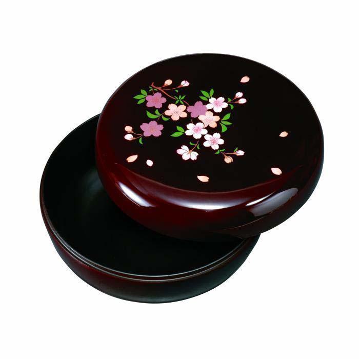 菓子器 6.0寸 溜 里桜(内梨地)【YG92】和歌山県那智勝浦町16000雑貨・日用品食器・グラス