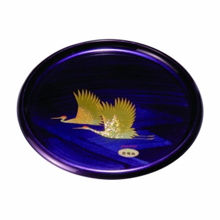 丸盆 紫雲杢 雅鶴 30cm【YG404】和歌山県那智勝浦町22000雑貨・日用品食器・グラス