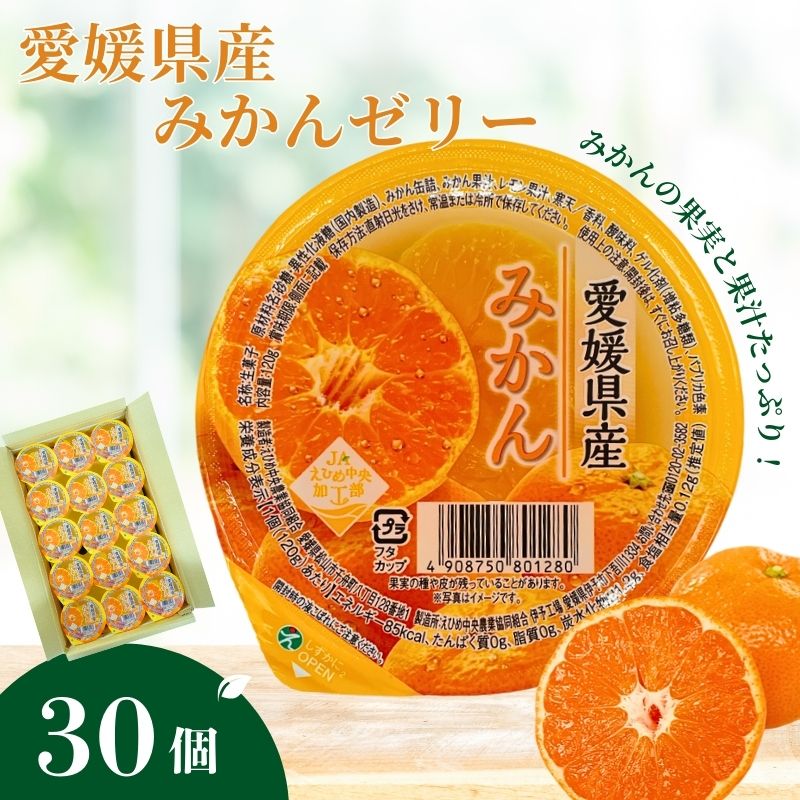 みかんゼリー 30個 大容量 みかん 柑橘 ゼリー フルーツゼリー 果物 果肉 果汁 数量限定 お菓子 おやつ デザート お取り寄せ スイーツ ギフト 贈答用 プレゼント まとめ買い 愛媛 伊予市 | B259