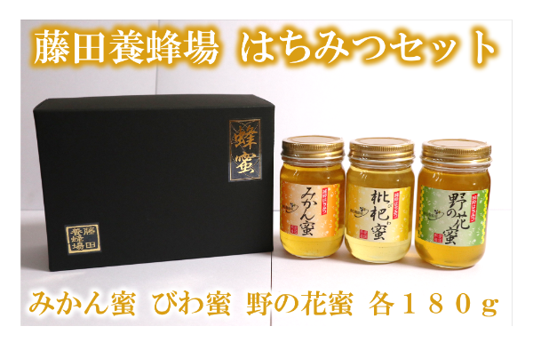 【2023年12月末以降発送】藤田養蜂場 はちみつ食べ比べセット(びわ蜜・みかん蜜・野の花)|B37愛媛県伊予市15000鍋セット・総菜・加工食品ジャム・はちみつ