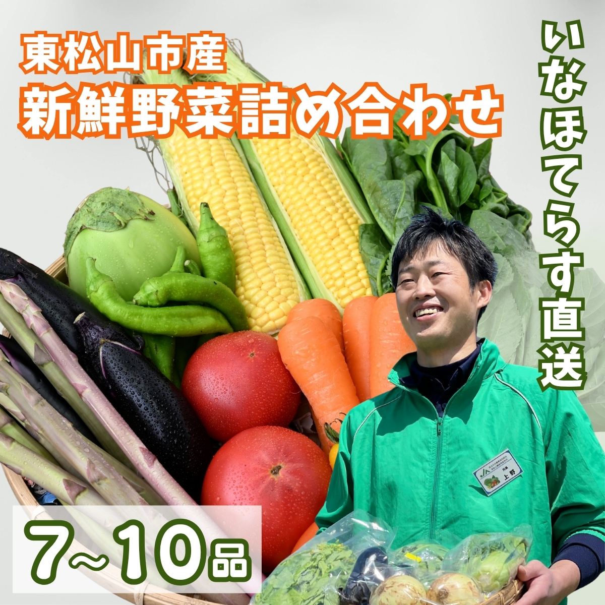 季節の野菜詰合せセット 7~10品埼玉県東松山市7000野菜・きのこ