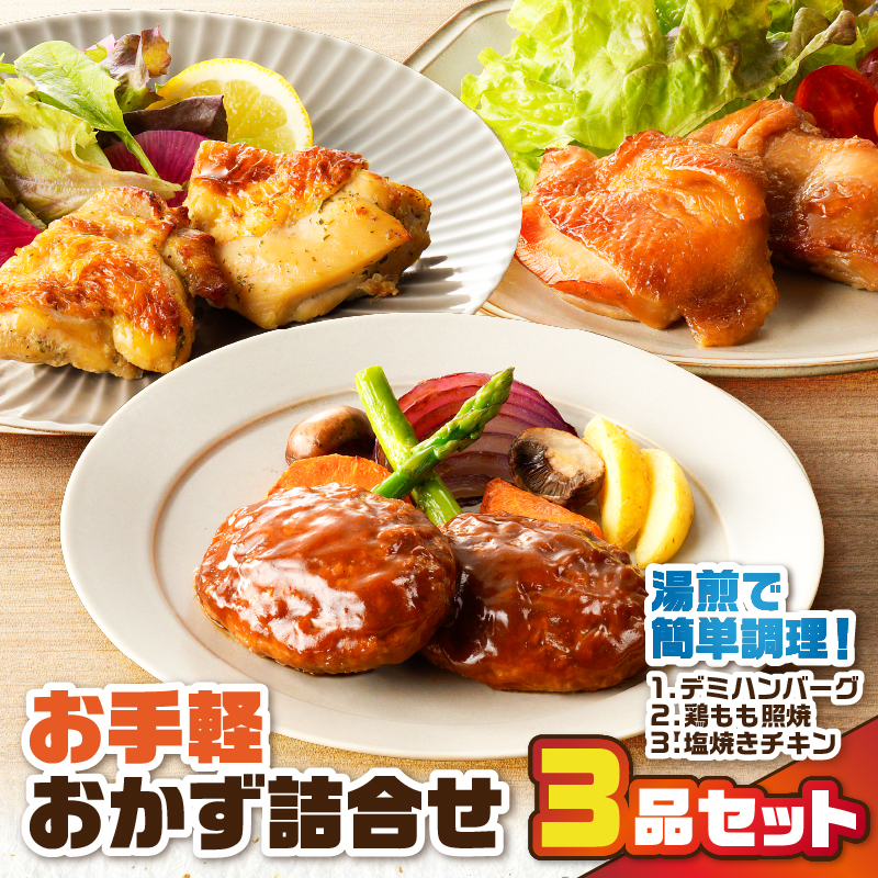 お手軽おかず詰合せ3品セット K219-005鹿児島県鹿児島市3000鍋セット・総菜・加工食品総菜