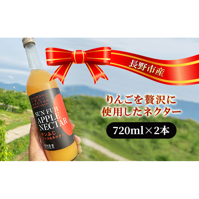 果汁飲料 長野市産りんごを贅沢に使用したネクター720ml×2本 りんごジュース ジュース りんご 長野県長野県長野市27000お茶・飲料果汁・野菜飲料