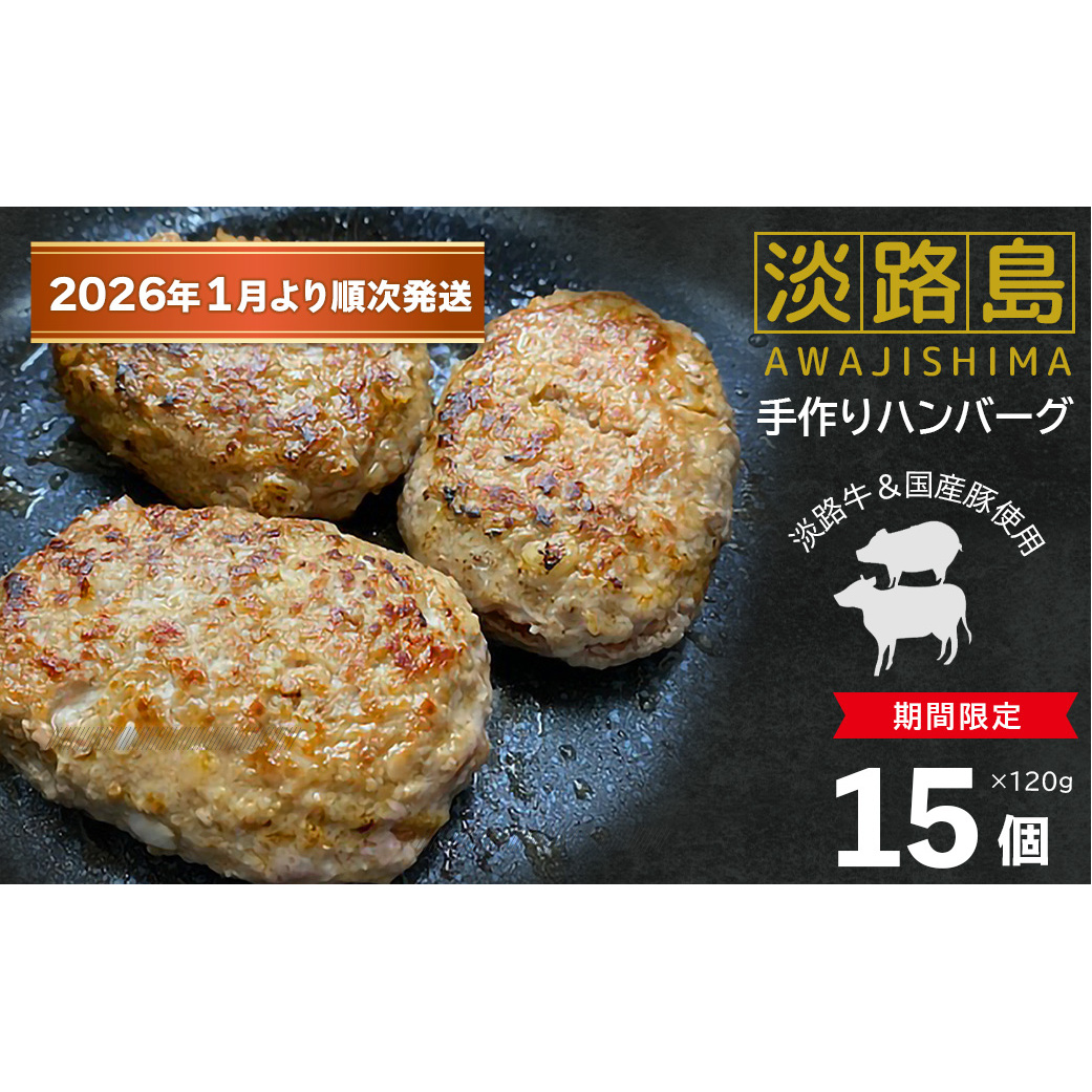 【数量限定】淡路島手作りハンバーグ 15個【2026年1月より順次発送】兵庫県淡路市12000鍋セット・総菜・加工食品総菜