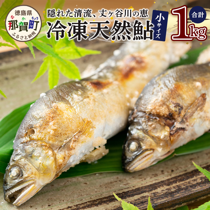 那賀町産 冷凍天然鮎 (小サイズ) 1kg入 KG-2【徳島県 那賀町 徳島 那賀 国産 天然鮎 天然 鮎 アユ あゆ 魚 さかな 冷凍 キャンプ BBQ バーベキュー 塩焼き 川魚 個包装】徳島県那賀町30000魚介・海