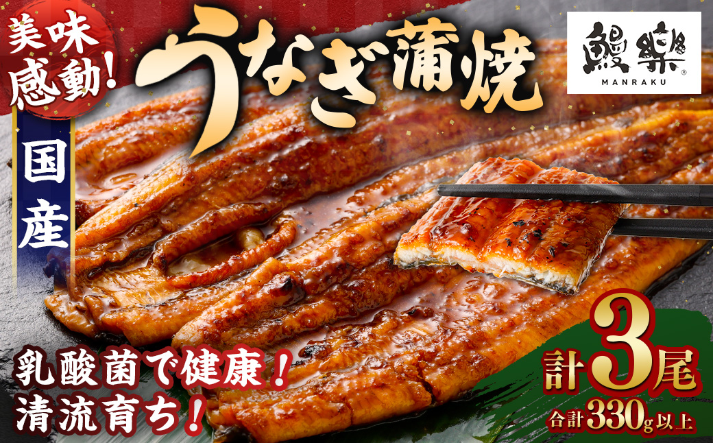 極上鰻!うまい!<国産 うなぎ蒲焼 3尾 計330g以上>ふるさと納税 うなぎ 高級 長蒲焼 鰻 夏バテ防止 ウナギ 鰻 かば焼き 蒲焼き 丑の日 タレ 宮崎県産 国産 九州産 宮崎県 高鍋町 宮崎県高