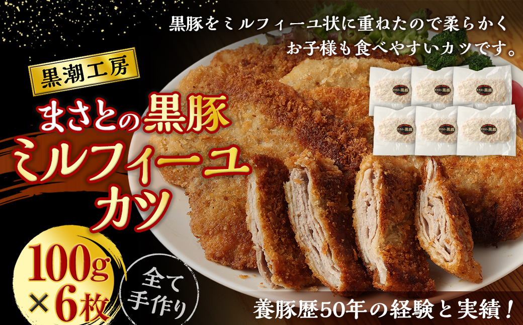 <まさとの黒豚ミルフィーユカツ(100g×6枚)>翌々月末迄に順次出荷宮崎県高鍋町12000鍋セット・総菜・加工食品総菜