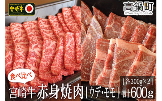 <宮崎牛赤身焼肉600g(300g×2)>3か月以内に順次出荷宮崎県高鍋町21000肉牛肉