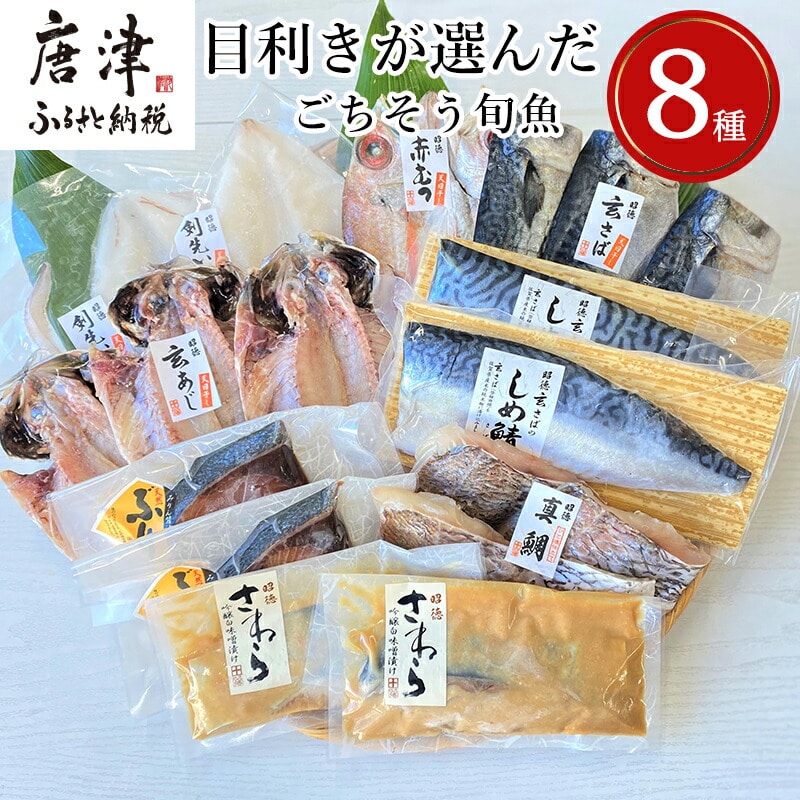 目利きが選んだごちそう旬魚 8種11枚7切 セット 干物 粕漬け しめ鯖 みりん醤油漬け 味噌漬け ひと塩 おかず ギフト 昭徳佐賀県唐津市40000魚介・海産物