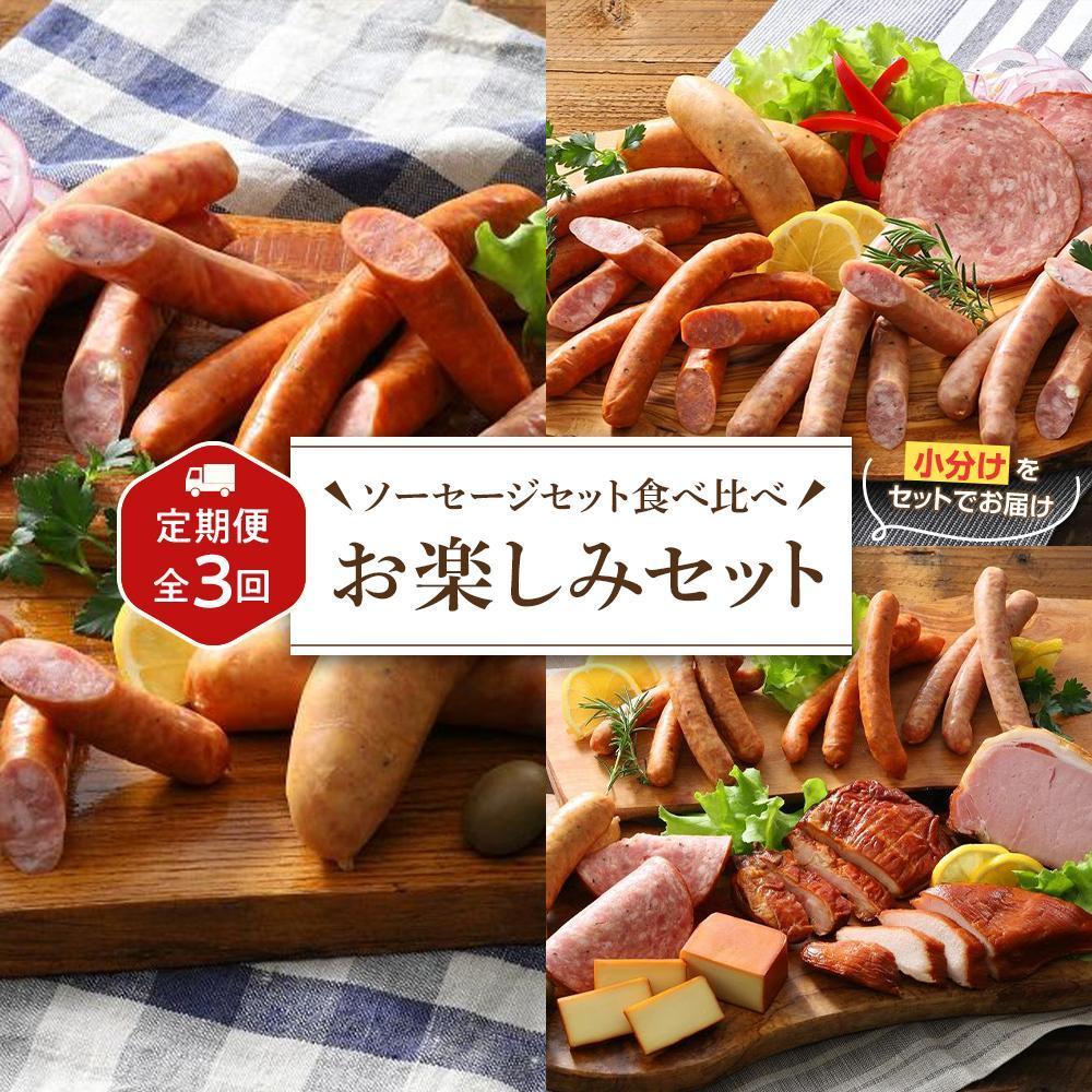 【定期便 全3回】【由布院燻製工房 燻家】ソーセージセット 食べ比べ お楽しみ セット<小分けをセットしてお届け>大分県由布市46000肉加工肉(ハム・ソーセージ等)