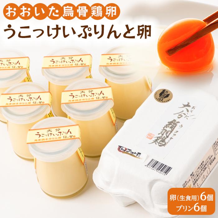 大分うこっけい卵(生食用6個)と大分うこっけいプリン6個のセット大分県由布市13000卵・乳製品その他卵・乳製品