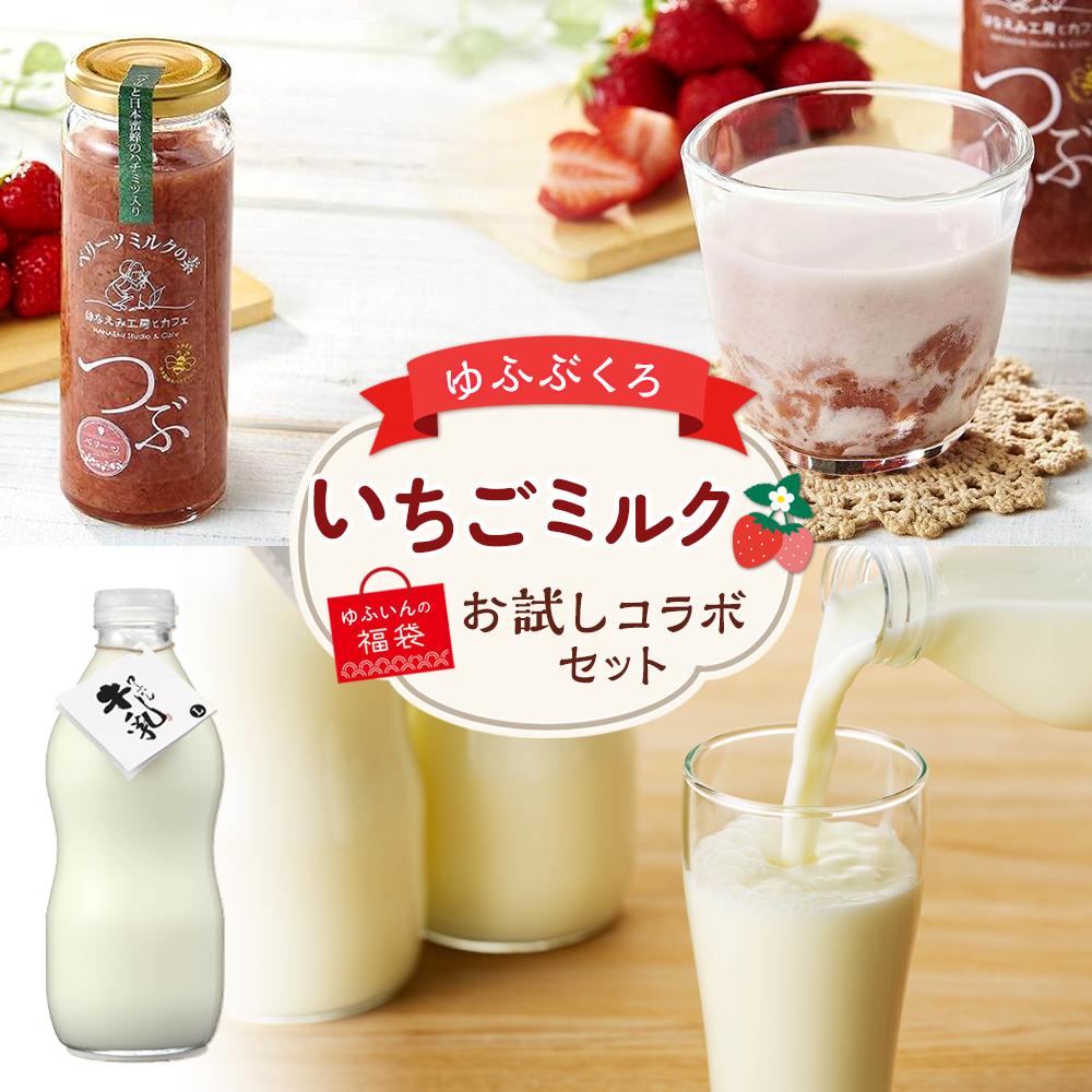 【ゆふの福袋】<ゆふぶくろ>いちごミルク お試し コラボセット大分県由布市23000卵・乳製品牛乳・乳飲料