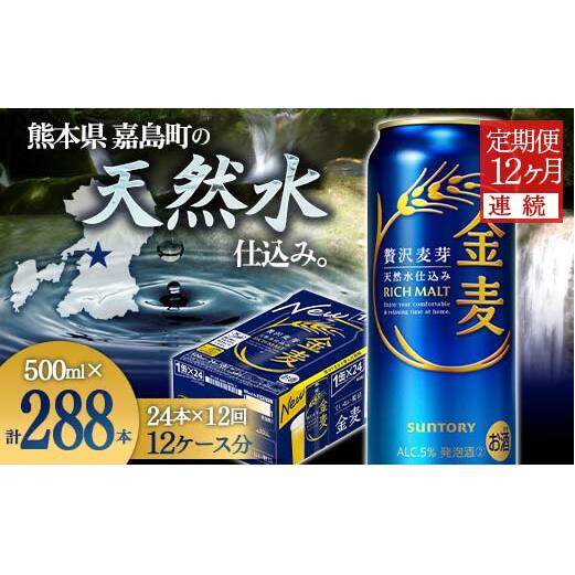 FK7-0091_【12ヶ月連続】サントリー金麦500ml×1ケース(24本) 熊本県 嘉島町 ビール熊本県嘉島町228000酒・アルコールビール・発泡酒