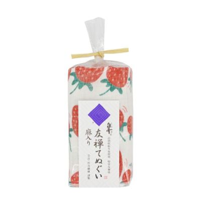 東大寺の薬湯と白雪友禅てぬぐいセット(いちご) ふきん 布巾 台拭き キッチンクロス 友禅染め 蚊帳生地 吸湿 保湿 ふんわり ハンカチ タオル てぬぐい 食器拭き 株式会社白雪 なら 奈良