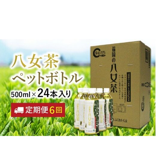 八女茶 煎茶ペットボトル 500ml×24本 【6カ月定期便】【I-009】福岡県飯塚市90000お茶・飲料お茶