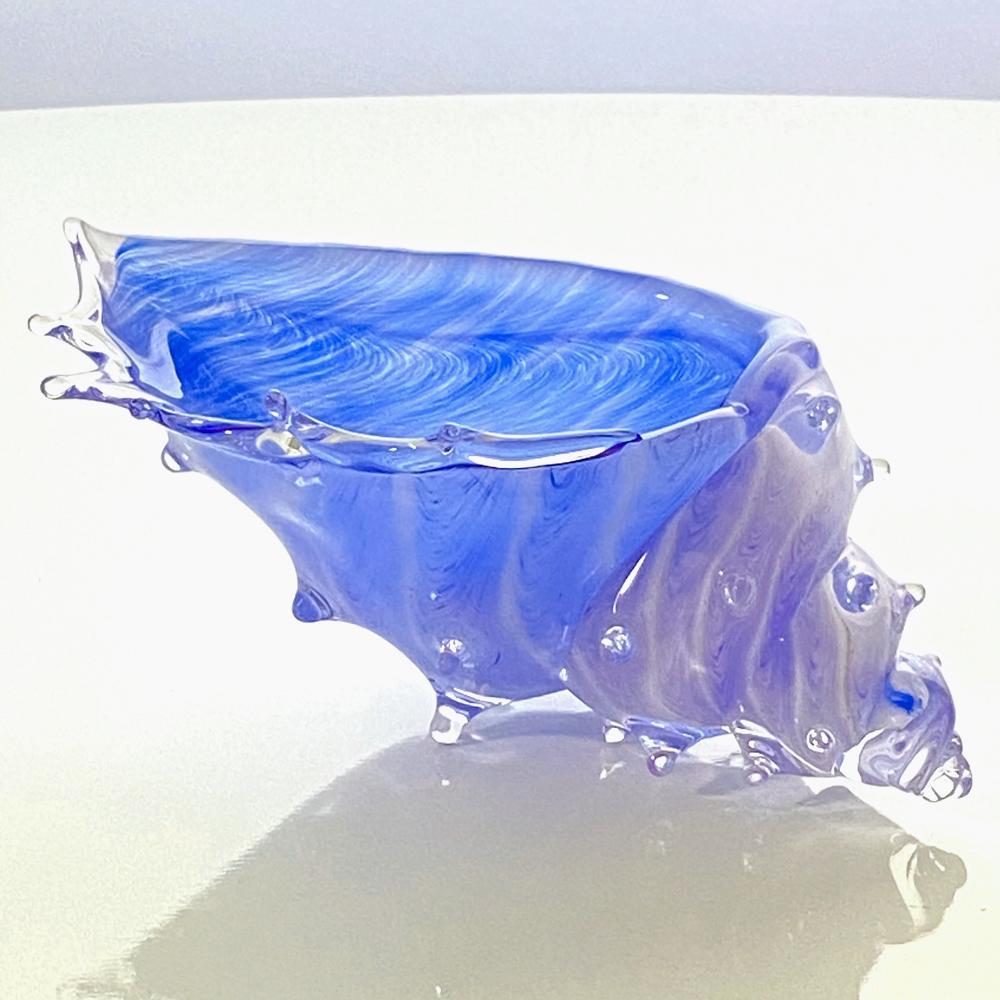 貝の形のガラスの器、青い海の「シェルの器」東京都中野区60000衣類・装飾品・工芸品その他 装飾品・工芸品