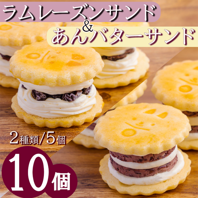 あんバターサンド&ラムレーズンサンド TF0638-P00010宮崎県高原町12000菓子・スイーツその他 和菓子