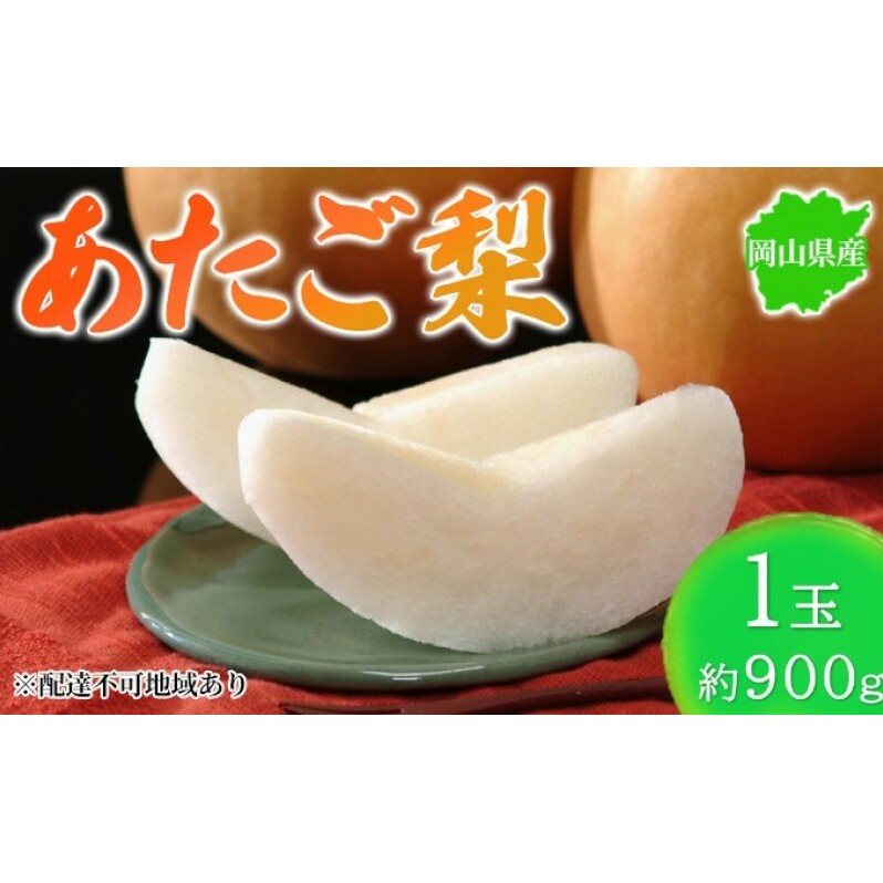 梨 2025年先行予約 岡山県産 あたご梨 約900g 1玉 お届け11月下旬〜12月中旬岡山県高梁市11000果物・フルーツりんご・梨