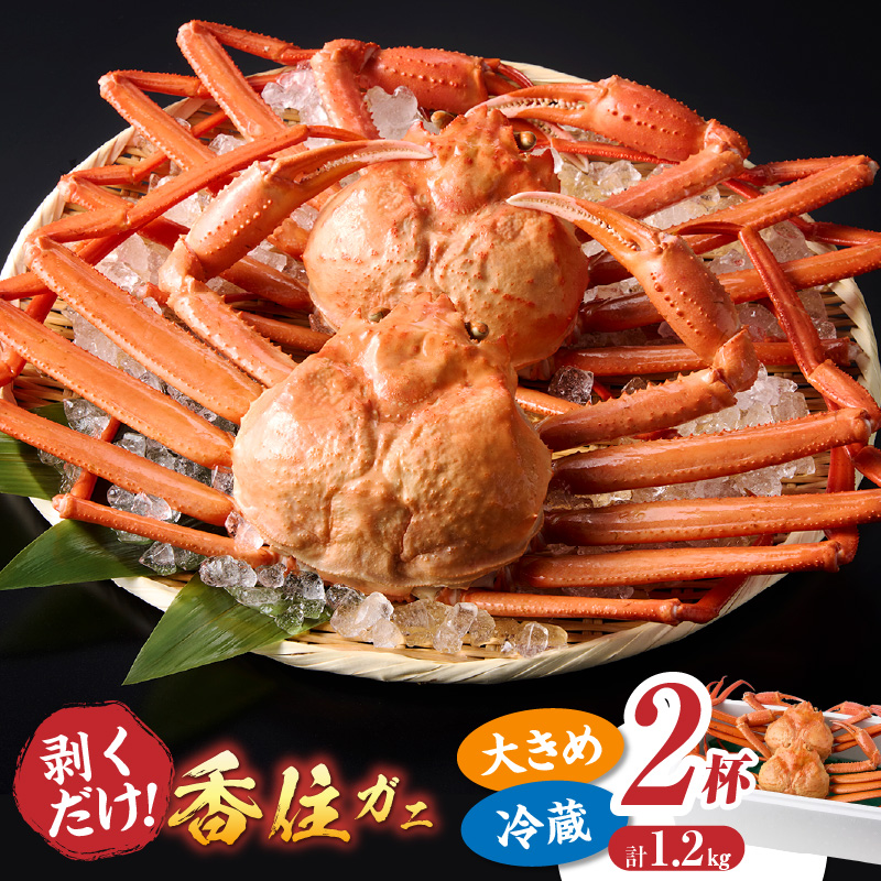 【香住ガニ 釜茹で ボイル 大きめ 約600g×2匹(約1.2kg以上)冷蔵】大人気 人気 ランキング おすすめ 国産 しゃぶ かにみそ かにすき かに鍋 カニの本場 香住 兵庫県 香美町  注意書きの確認を