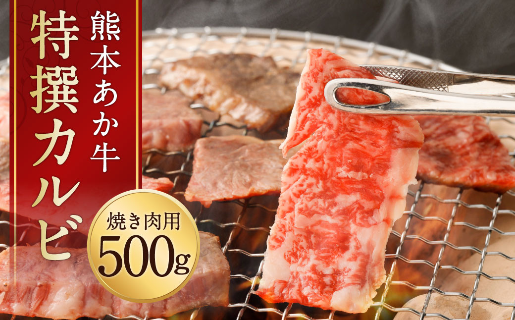 熊本 あか牛 特選 カルビ 500g 牛肉 和牛 焼肉 焼き肉 BBQ熊本県益城町20000肉牛肉