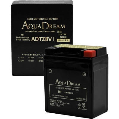 AQUADREAM GOLD バイク用バッテリー 液入充電済 ADTZ8V II 1個【配送不可地域:沖縄】【1641571】奈良県天理市11000電化製品家電