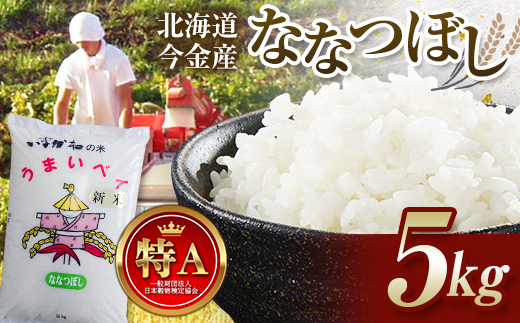 令和6年産 今金産 ななつぼし5kg 北海道 今金町産 米 白米 米俵 F21W-341北海道今金町12000米・パン白米