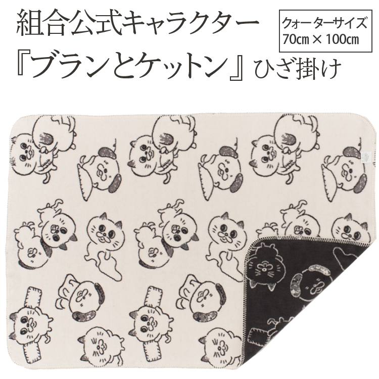 組合公式キャラクター「ブランとケットン」ひざ掛け大阪府泉大津市15000雑貨・日用品寝具・タオル