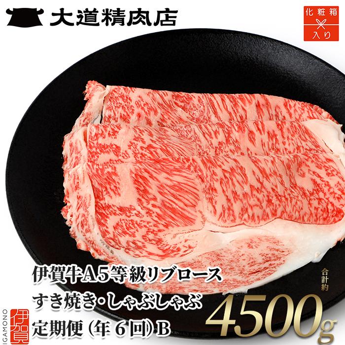【化粧箱入 伊賀牛】 A5リブロース 750g 6回定期便コースB三重県伊賀市200000肉牛肉
