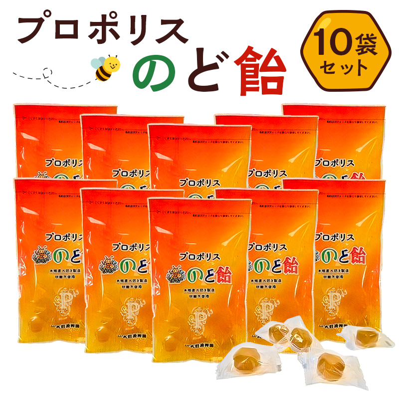 プロポリスのど飴 10袋 ns008-016栃木県那須塩原市15000菓子・スイーツその他 洋菓子