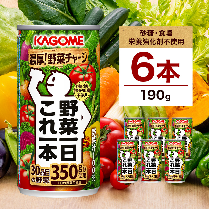 カゴメ 野菜一日これ一本 190g × 6缶 ns038-005栃木県那須塩原市7000お茶・飲料果汁・野菜飲料