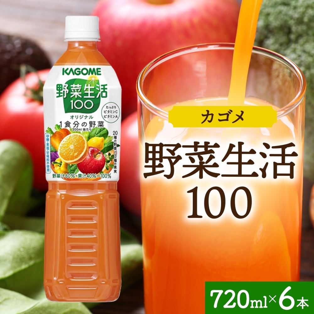 野菜生活100 オリジナル 720mlPET×6 ns038-058-6栃木県那須塩原市11000お茶・飲料果汁・野菜飲料
