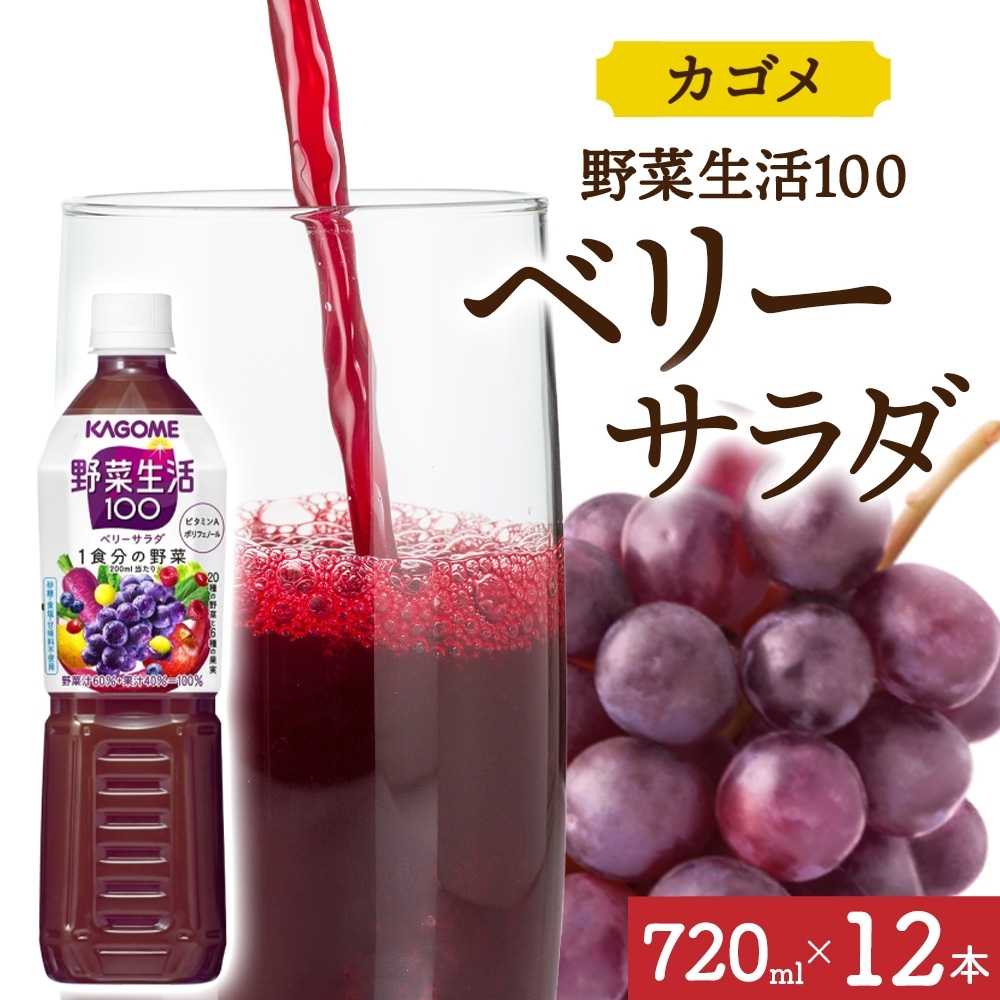 野菜生活100 ベリーサラダ 720mlPET×12 ns038-061-12栃木県那須塩原市18000お茶・飲料果汁・野菜飲料