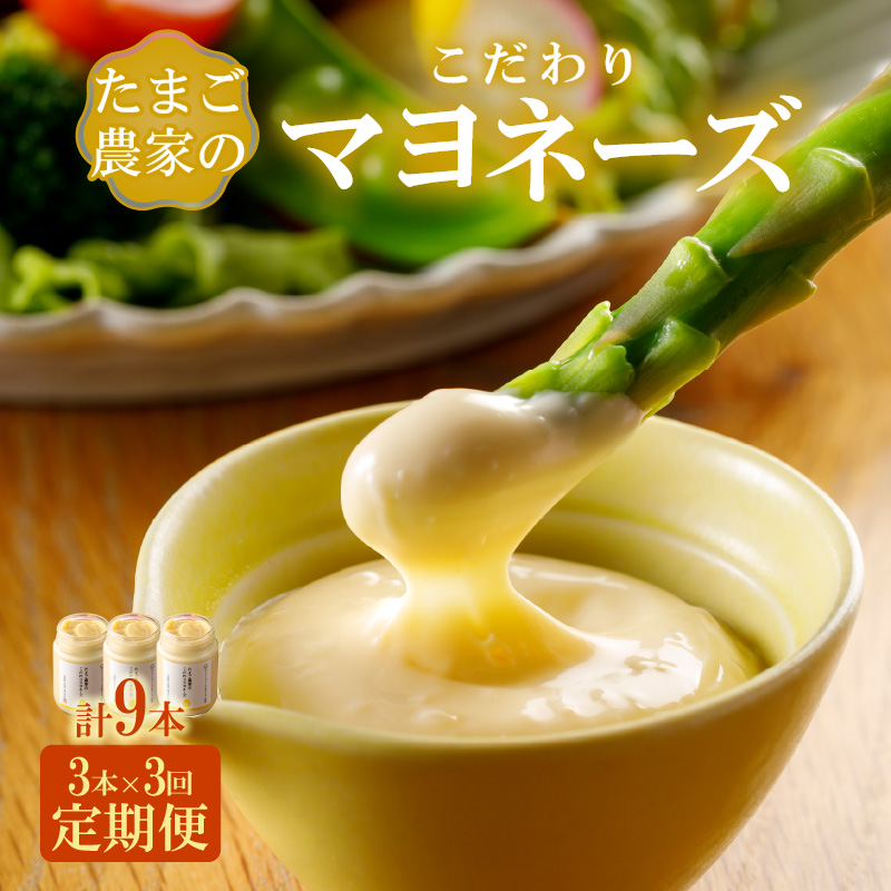【定期便3ヶ月】たまご農家のマヨネーズ(3本)愛知県常滑市40000調味料・油その他 調味料・油