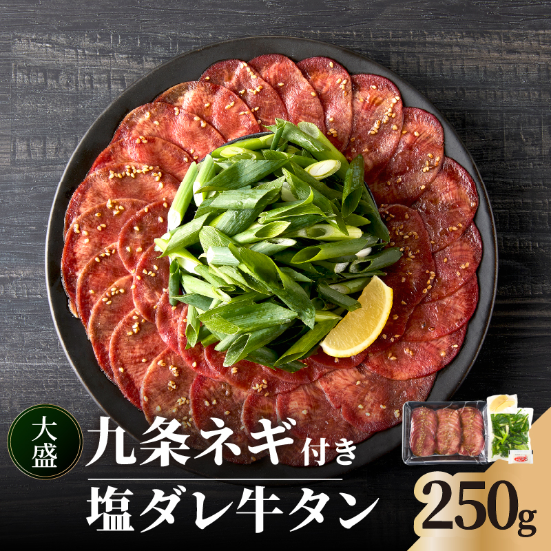 【大盛九条ネギ】塩ダレ牛タン250g京都府木津川市12000肉