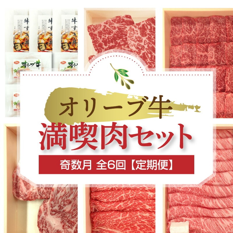 【ふるさと納税】オリーブ牛 満喫肉セット(奇数月 全6回)【定期便】肉 焼肉 牛肉 モモ肉 ハラミ オリーブ牛 焼き肉 セット バーベキュー BBQ はらみ 香川県 三豊市香川県三豊市157000肉