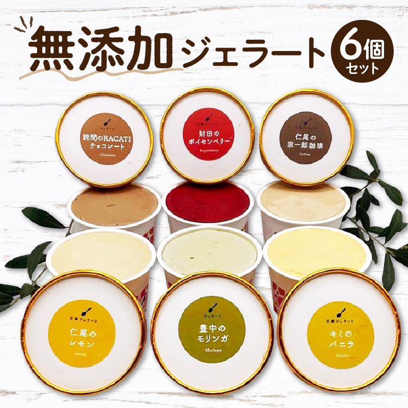 【ふるさと納税】ここのときジェラート 6点セット ジェラート セット 食べ比べ 味比べ アイス アイスクリーム 氷菓子 氷菓 バニラ ボイセンベリー モリンガ コーヒー チョコレート レモン