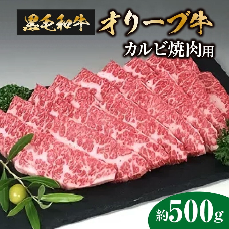【ふるさと納税】黒毛和牛 オリーブ牛 カルビ焼肉用 約500g [ 讃岐牛 国産 ブランド牛 カルビ 焼肉 セット ギフト グルメ 小分け 冷凍保存 BBQ ごちそう肉 お取り寄せグルメ 冷凍  三豊市 20000 2