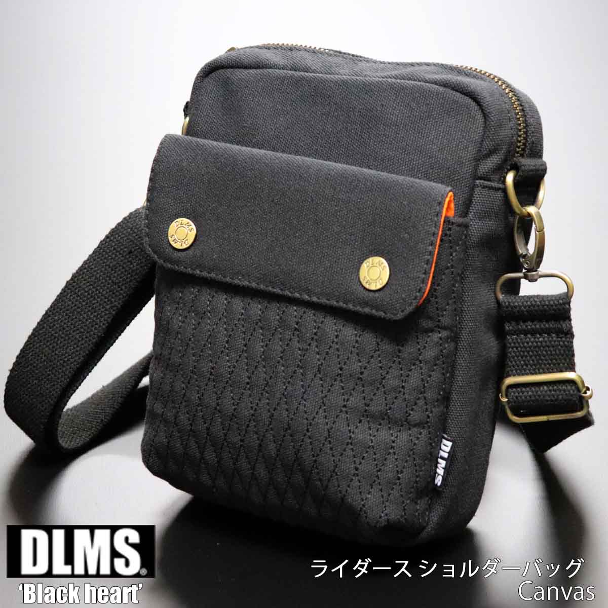 DLMS ミニショルダーバッグ Black heart  キャンバス生地 WZ008-2福岡県篠栗町19000衣類・装飾品・工芸品鞄・バッグ