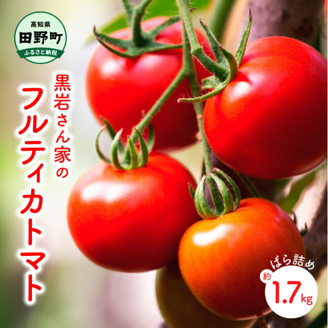 黒岩さん家のフルティカトマト(ばら詰め)約1.7kg 不揃い フルティカ トマト ミディトマト とまと 詰め合わせ 新鮮野菜 トマト 美味しい 野菜 厳選 新鮮 甘い 夏野菜 サラダ ギフト高知県田