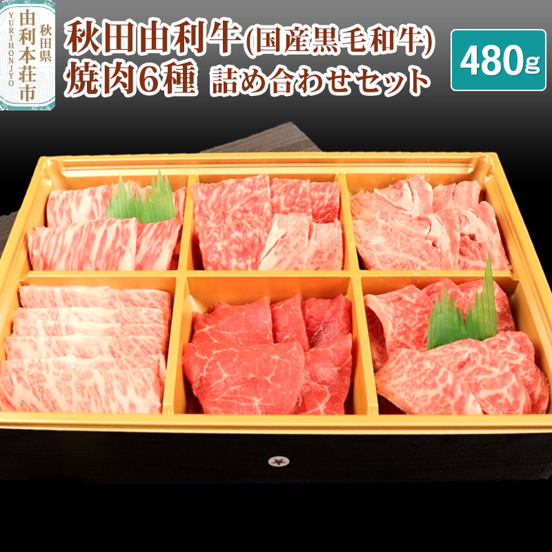 秋田由利牛 焼肉6種詰め合わせセット 合計480g秋田県由利本荘市34000肉